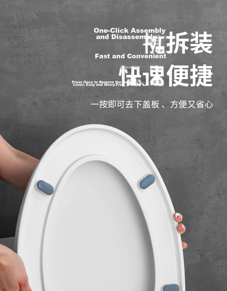 HSPA Thickened Toilet Seat Universal Accessory, Old-Style Large U-Shaped Toilet Ring, Toilet Cover, Toilet Seat Lid, 1103 5