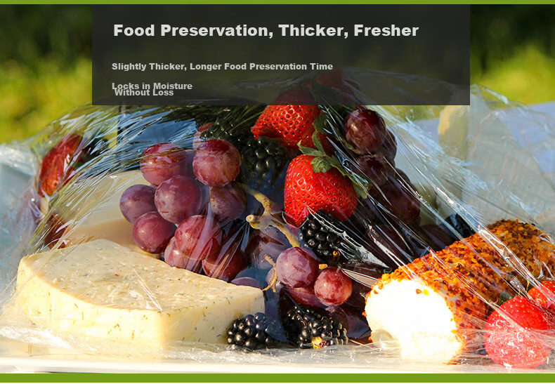 Jinghuisichuang PE Food-Grade Cling Film, Extra Large Roll [300m*40cm], Fresh Food Preservation Film, Hand-Tearable Food Wrap, JH0094 7
