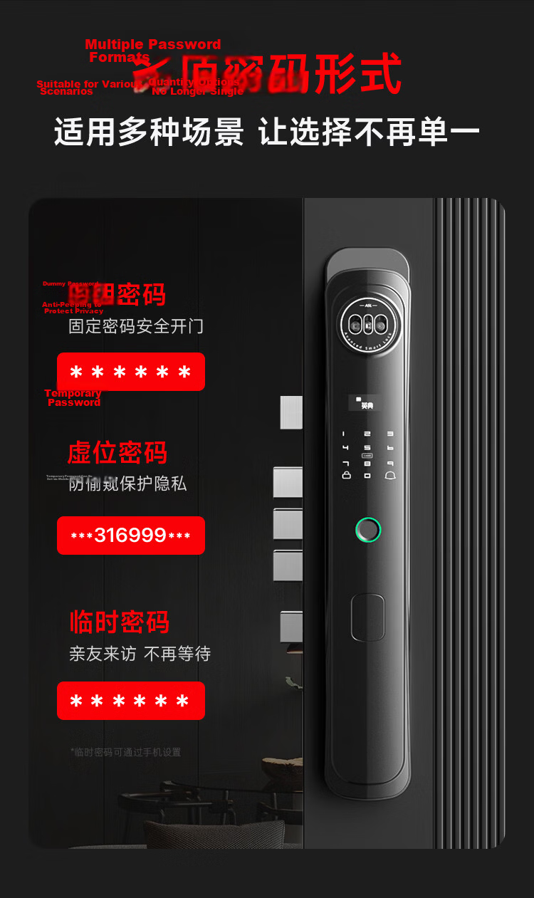 YINGDIAN R5 Fingerprint Lock, Smart Door Lock, Password Lock for Guesthouses And Apartments, Anti-Theft Entrance Door Lock, Intelligent Lock, High-End Electronic Lock for Home Use 38