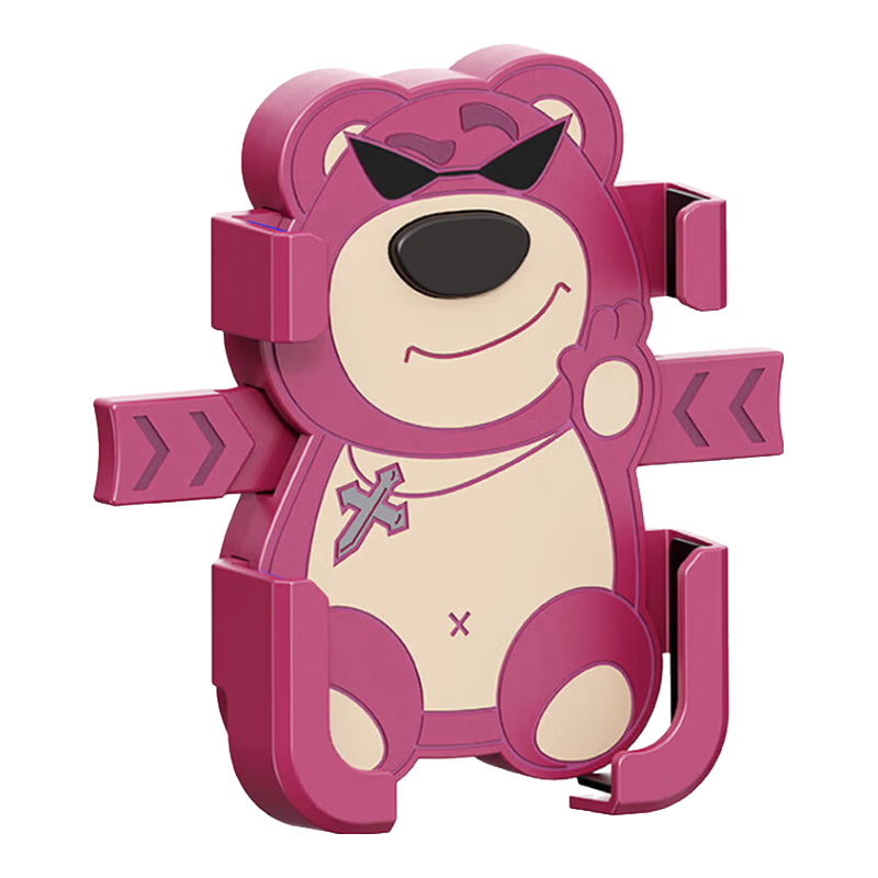 Dipple Strawberry Bear Electric Vehicle Phone Holder Outdoor Cycling Bike Navigation Phone Mount Shockproof Motorcycle Electric Bicycle Phone Fixed Holder Handlebar Type
