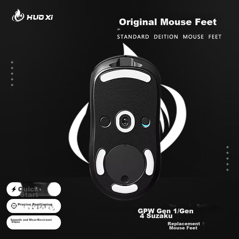 Huoshi Compatible G502X Wireless Edition Mouse Feet Anti-Slip Gaming Mouse Pads ICE Ice Edition Curved Mouse Skates Smooth Wear-Resistant G502X Wireless Mouse Feet