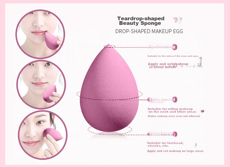 LiQing Double-Sided Flocked Loose Powder Puff Compact Powder Puff [Thin Round Shape, 3 Pieces] Replacement Setting Makeup Powder Puff 5