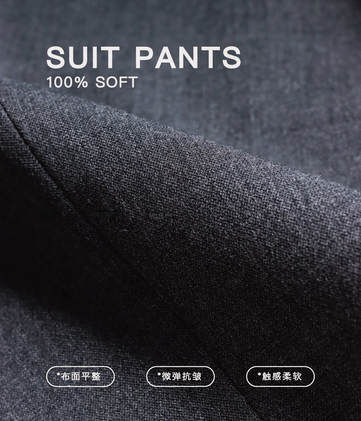 PLAYBOY Wrinkle-Resistant Non-Iron Slim Fit Stretch Breathable Straight-Leg Business Pants for Men Spring Summer All-Season 9
