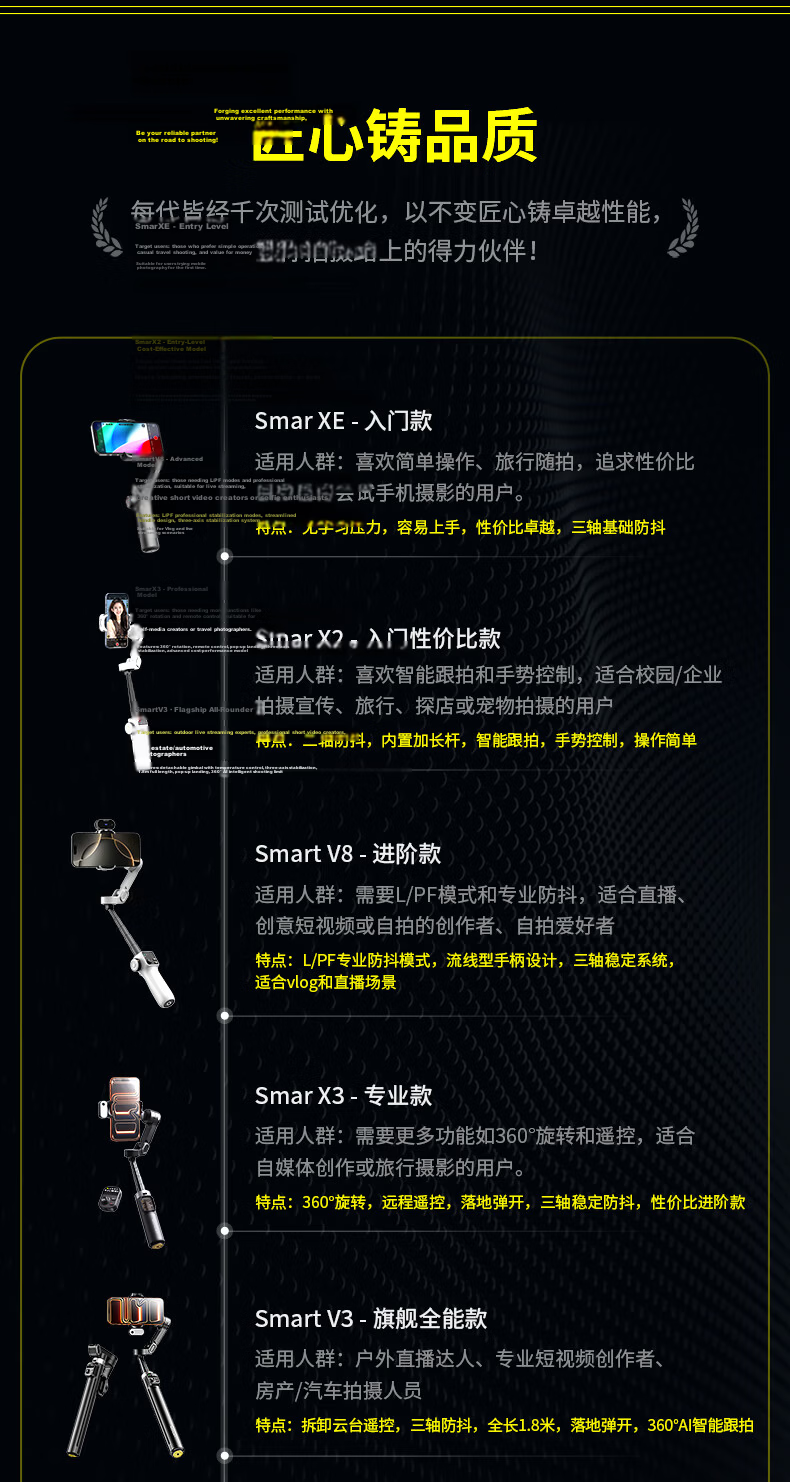 Aokawa Selfie Stick 2026 New Gimbal Phone Stabilizer Gesture Anti-Shake Compact Portable Foldable Vlog Tool Smart Rotation Auto Tracking Live Streaming XE Standard Edition 5