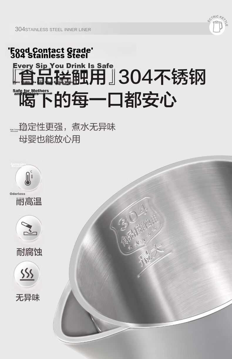 AUX Constant Temperature Smart Electric Kettle New Home Electric Water Boiler Insulated All-in-One Electric Hot Water Bottle Fully Automatic Water Dispenser SP104A Gray Black 316 Inner Liner 10