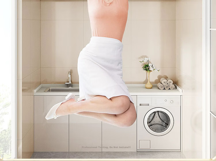 Futuristic Telescopic Clothes Drying Rod No-Drill Balcony Clothes Rack Stainless Steel Shower Curtain Rod Wardrobe Hanging Rod Support 70-120cm 14