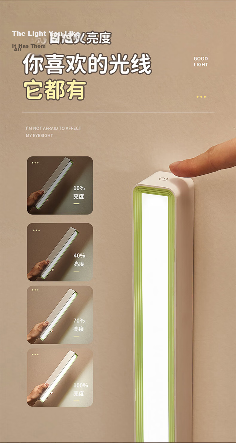 Midea Cool LED Student Reading Lamp Magnetic Bedside Cabinet Light Dormitory Desk Lamp 9