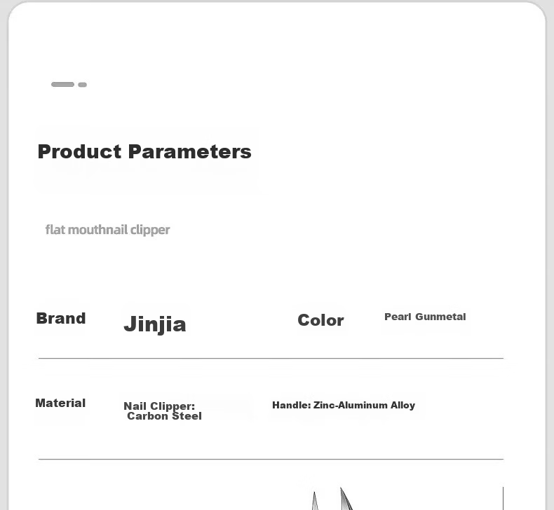 Jinjia German Craft Ingrown Toenail Scissors Original Slant Nail Clippers 2-Piece Household Eagle Beak Podiatry Tool Inflammation Treatment 25