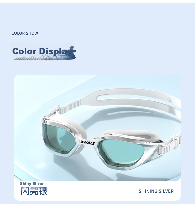 SPRING SWHALE Professional Adult Swimming Goggles for Men And Women, Long-Lasting Anti-Fog Waterproof Eye Protection, Prescription Available for Myopia, Swimming Glasses 24