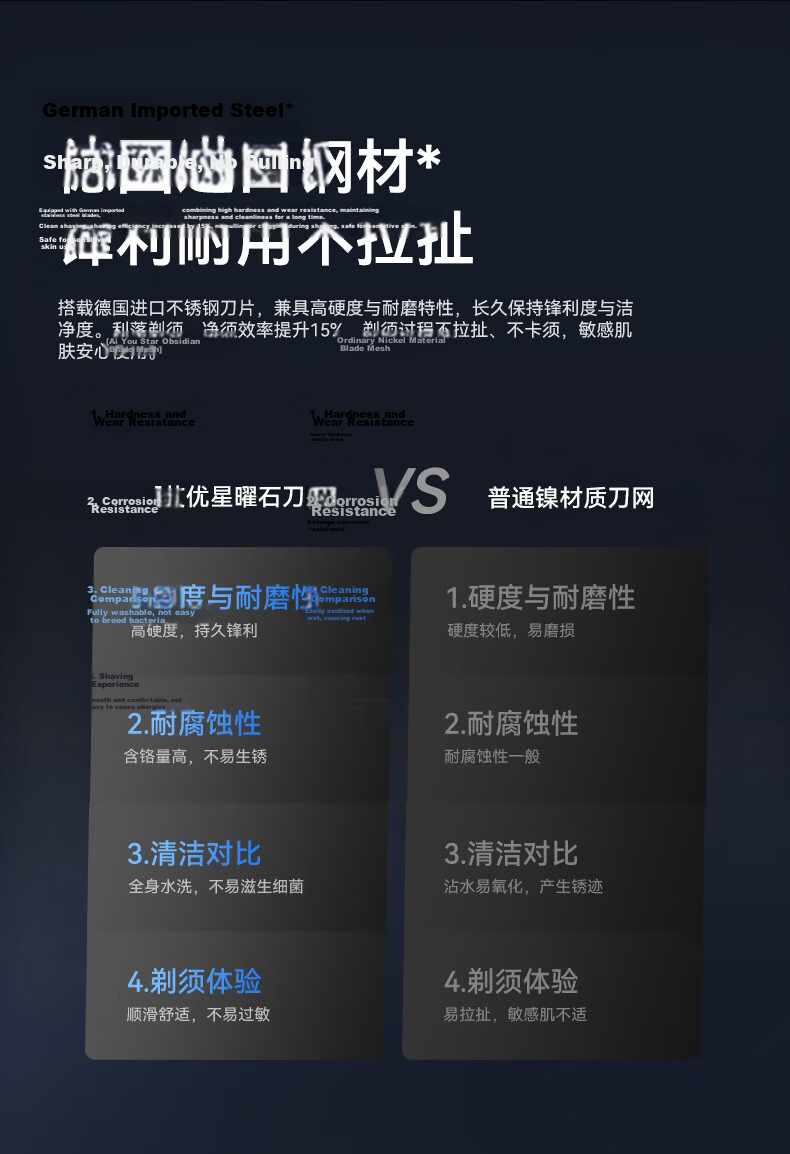 Hongmeng Smart Choice [Teacher's Day Gift] AiYou Intelligent Electric Shaver Star Obsidian Compact Portable Razor Car Fast Charging Gift for Teacher Boyfriend Husband Supports Huawei Smart Life 9