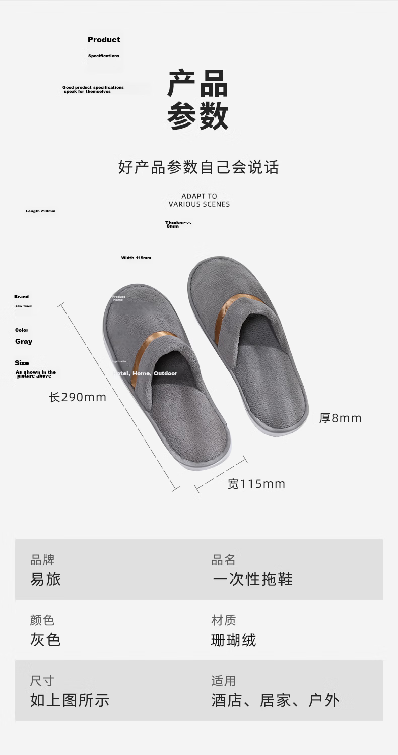 Etravel Disposable Slippers for Home Guests, Hotel Travel, Portable Thick Non-Slip Slippers for Men And Women [5 Colors 5 Pairs Set] 5