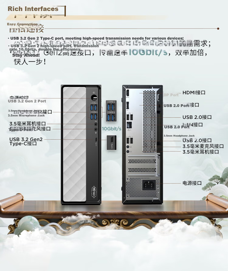 Lenovo Ruitian 900 Business Office Desktop Computer (Core i5-12400, 16GB DDR5, 512GB SSD, Win11, 18L Large Case) 23.8-inch 7