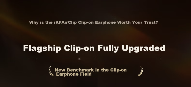 IKF AirClip Bluetooth Earclip Wireless Open Air Conduction Non-In-Ear HiFi Stereo Headphones Fitness Sports Long Battery Life Classic White 5