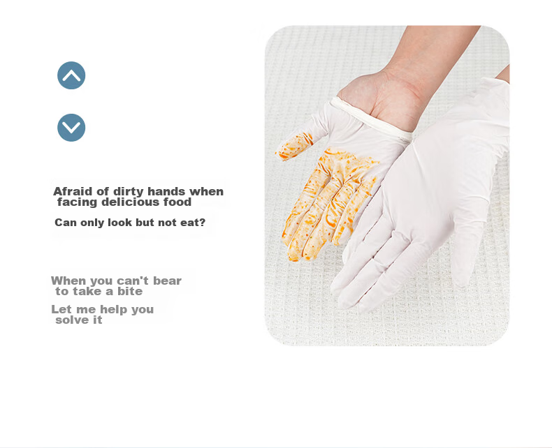 INTCO Disposable Gloves Synthetic Gloves 100 Medium-Sized Household Cleaning Yellow Medical Doctor Examination Gloves 4