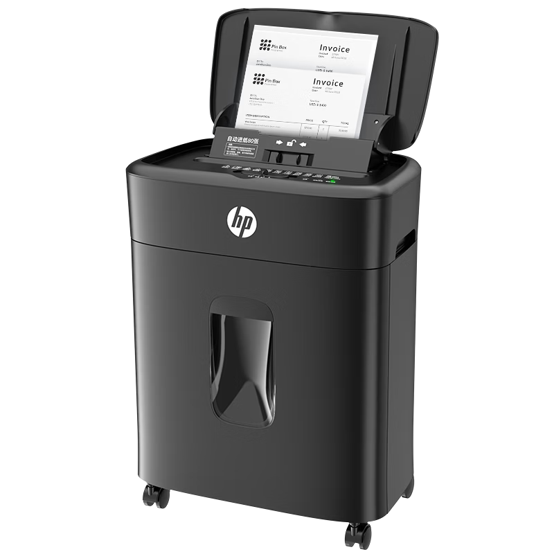 HP Fully Automatic 100-Sheet Office Paper Shredder Commercial Document Shredder Card/Staple Compatible 30-Minute Continuous Shredding 16L Large Viewing Window W16080CC
