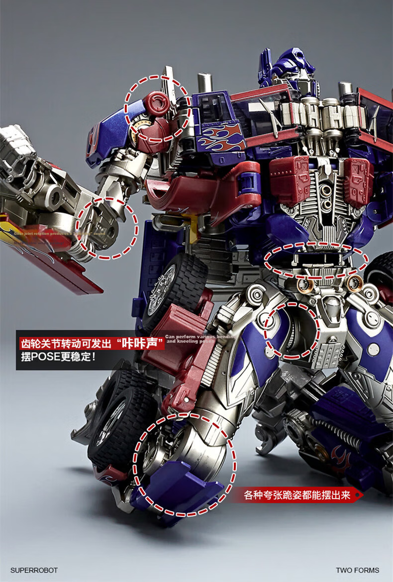 Kakaya Transforming 5-Inch Optimus Prime Toy Robot, Bumblebee Car Alloy Transformation, Boys' New Year Birthday Gift 6