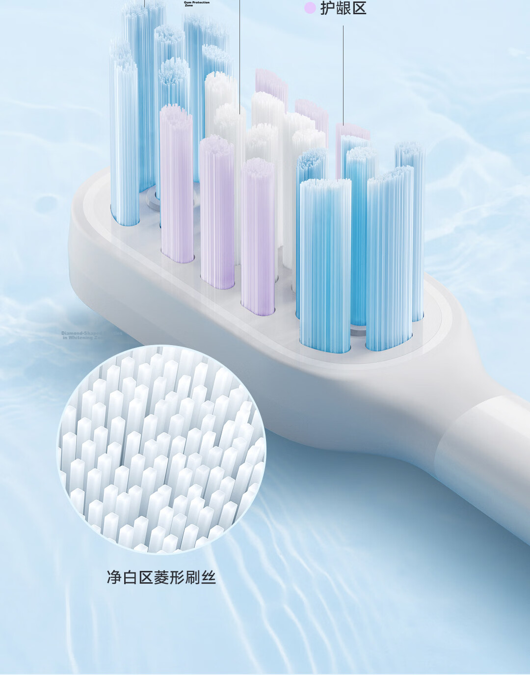 Mijia Xiaomi Sonic Electric Toothbrush Heads (All-Effect Whitening) 2-Pack Black Birthday Compatible with T501/T501C 5