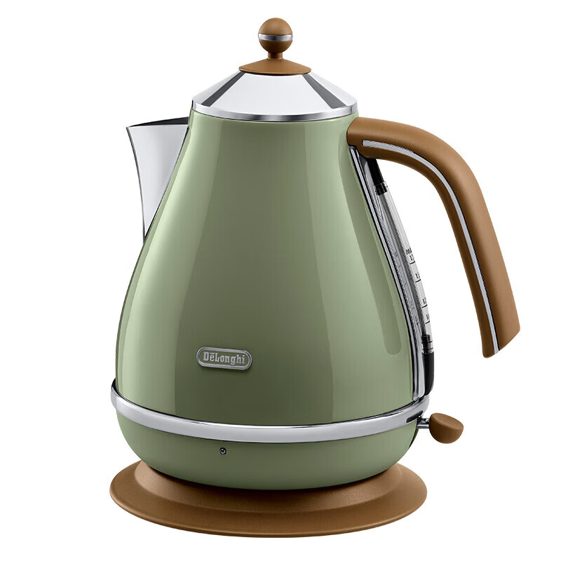 Delonghi Electric Kettle Home Retro 304 Stainless Steel Boiling Kettle Anti-Dry Burn High Power 1.7L Kettle KBO2001.VGR Olive Green Gift