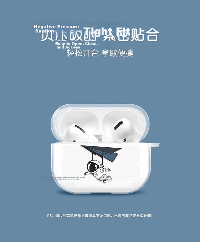 Yingkaida AirPods 3 Case [Happy Pachydog], Apple Earphone Protective Case, Wireless Bluetooth Earphone Cover, Shockproof Creative Anti-Slip Shell, Storage Case 4