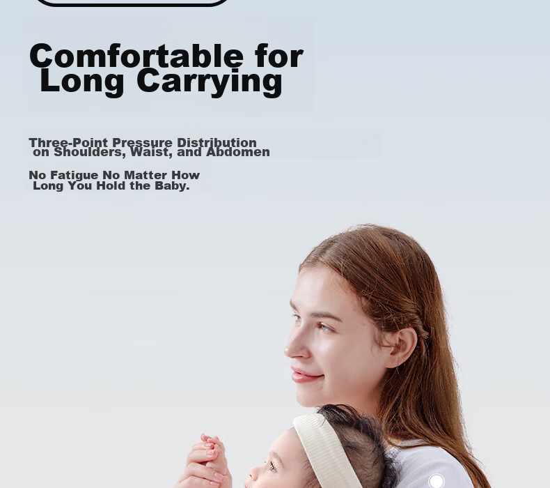 Betis Waist Stool Baby Carrier Front Carry Waist Stool 0-36 Months Dual Use Baby Carrier Mos Blue 5