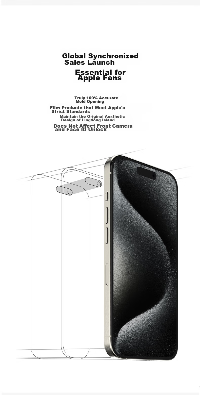 BELKIN Apple iPhone 15 Pro Tempered Glass Screen Protector Privacy Anti-Spy Film Antibacterial Shockproof OVA149 11