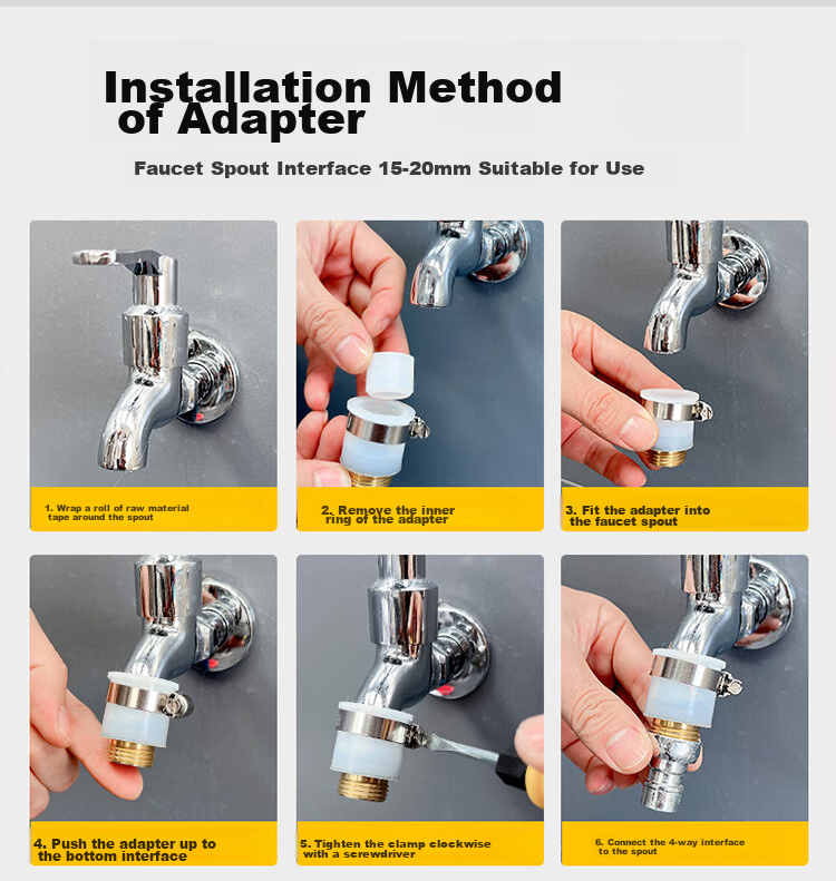 Shuangwei Brass Thickened 1/2 Inch to 3/4 Inch Internal And External Thread Straight Connector, Copper Pipe Fitting, Reducer Straight Coupling, Foot Valve Brass Core Washing Machine Inlet Pipe Reducer, Large And Small Head Water Pipe Fitting 6