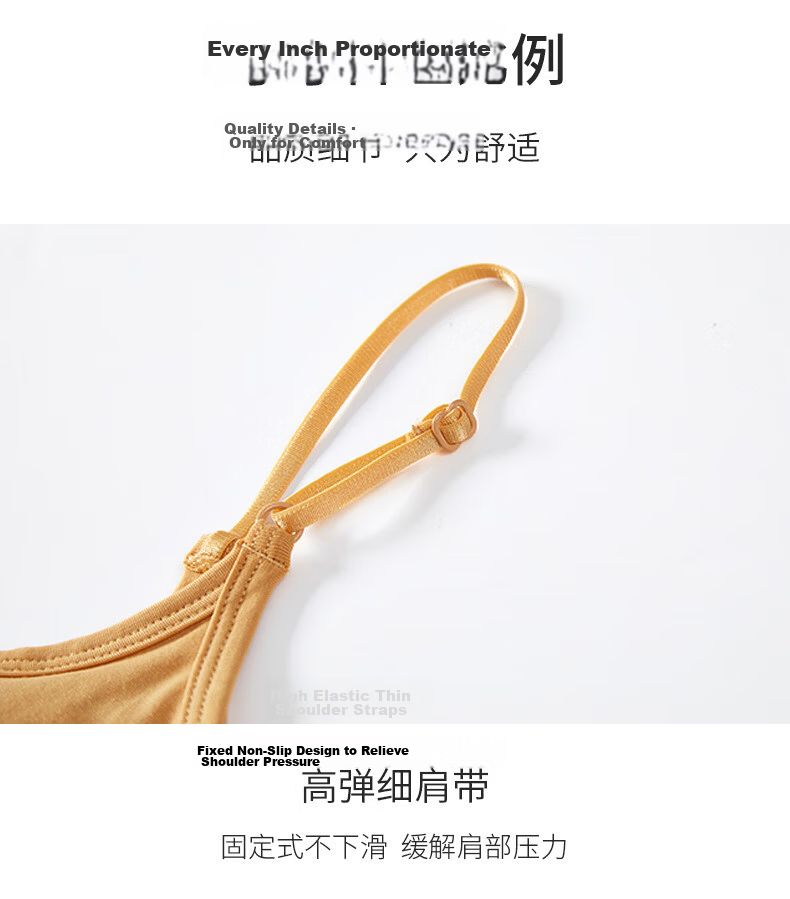 GUJIN Women's Back Beauty Bra 2026 Cotton Strapless Vest Summer Thin Large Chest Minimizing Push-Up Bra 22