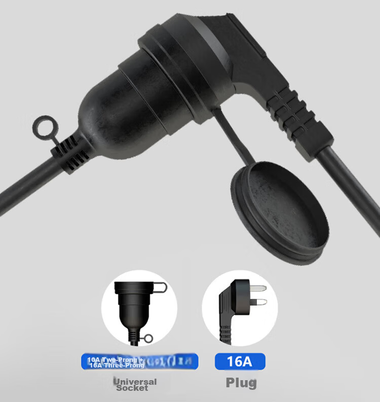 TOWE 16A New Energy Electric Vehicle Charging Extension Cable Socket Power Extension Cord 3-Pin 20m 2.5mm² 5