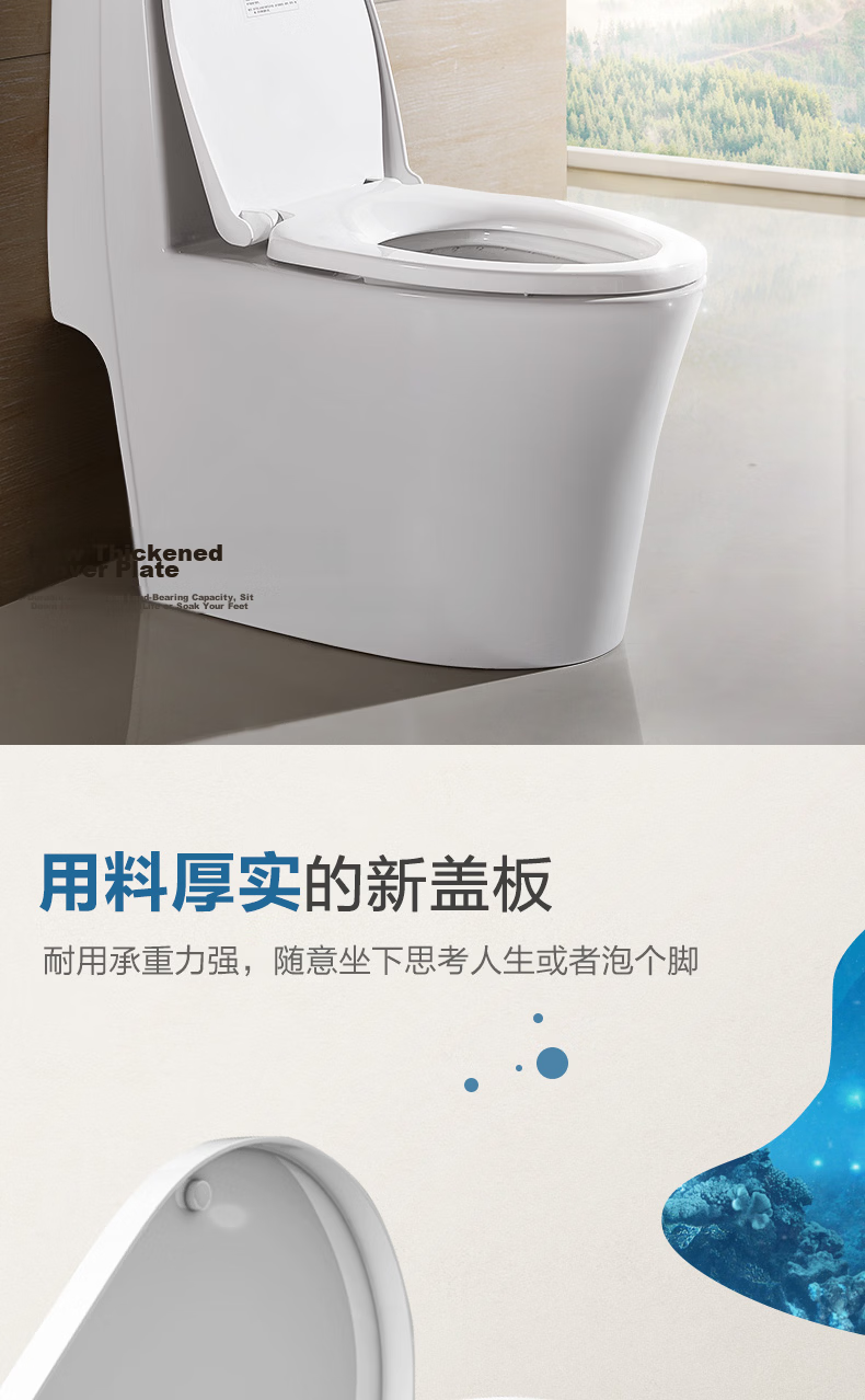 HEGII Universal Thickened Slow-Closing Toilet Seat Cover U-Shaped Model E01 3