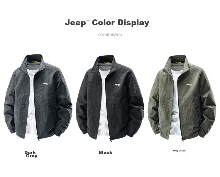 JEEP Men's Jacket Spring Autumn Lapel Business Casual Loose Workwear Black 4XL 8