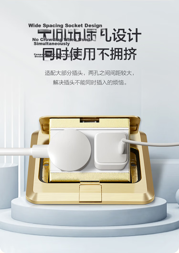 BULL Switch Socket Panel Floor Socket Base Box Wire Box Concealed Box Shallow Base Box H5 Concealed Installation 100*100*55mm 6