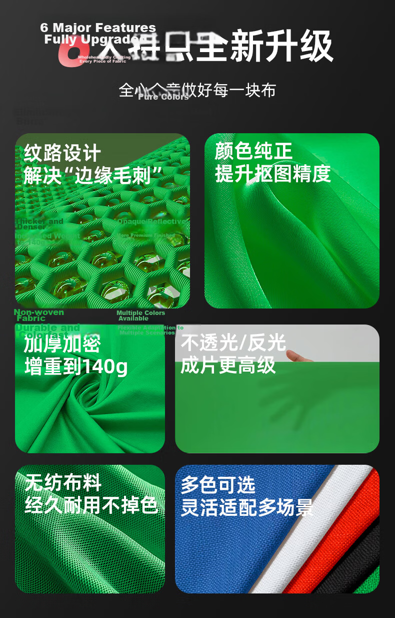 Leiz 2x2m Photography Background Stand Live Green Screen Support Chroma Key Photo Backdrop Stand Portrait Clothing ID Photo Shooting Thickened Portable Telescopic Gantry Background Stand 18