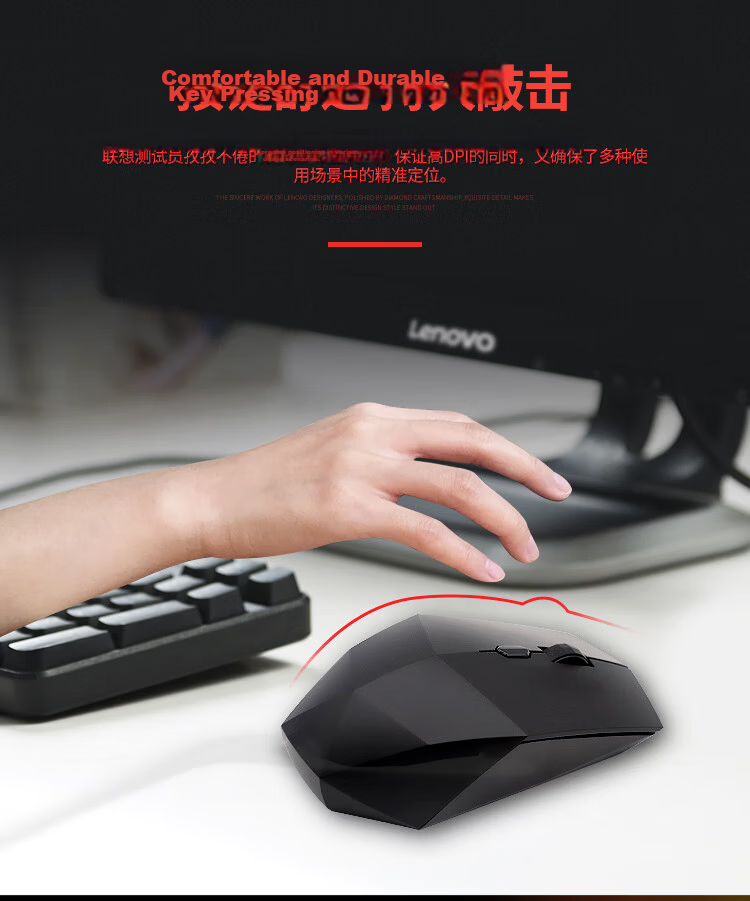 Lenovo Wireless Bluetooth Dual-Mode Rechargeable Mouse with Battery Indicator Pebble Shape Silent Click Lightweight Metal Business Portable Air Pro Storm Gray 4