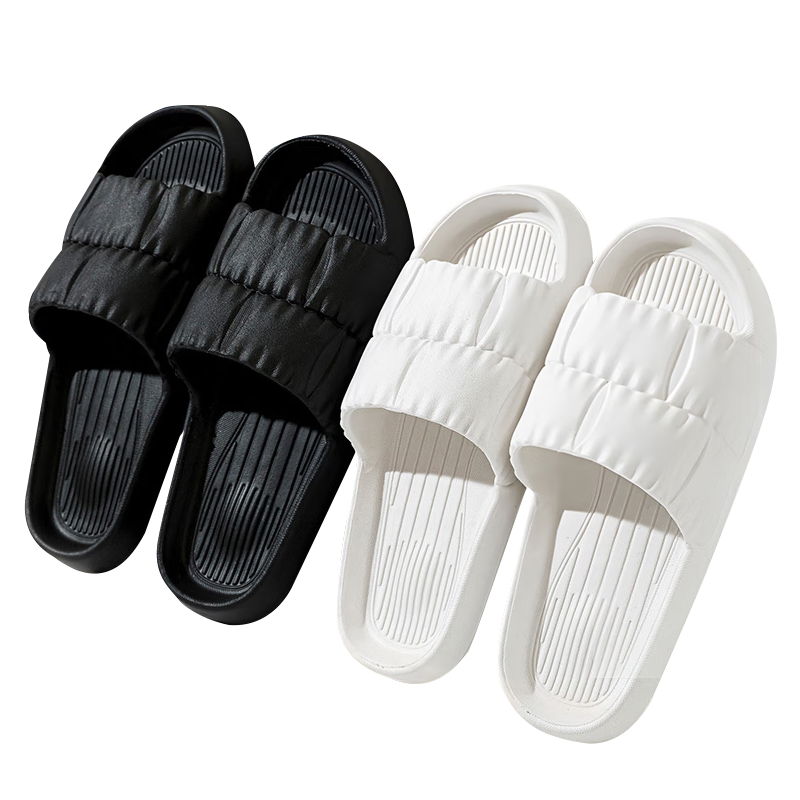 Nolansen Travel Portable Slippers Home Hotel Non-Slip Women's Shower Sandals White Size 38-39