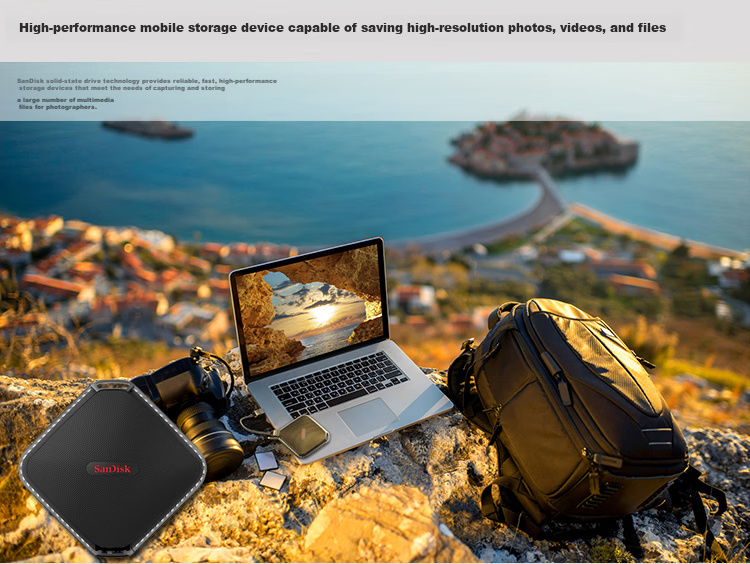 SanDisk 1TB NVMe Portable Solid State Drive (PSSD) E81 Ultra Extreme Speed Pro Edition SSD, Read Speed 2000MB/s, Direct Phone Connection, Laptop External, Triple Protectio 3