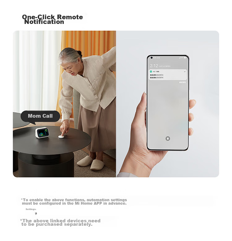 MI Wireless Bluetooth Smart Switch Button Wireless Switch Compatible with Gateway Adhesive and Portable 13
