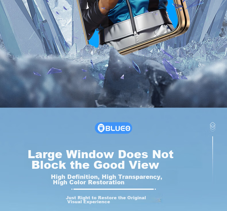 BLUEO Original Clear+ New Space Capsule OPPO Find X9 Ultra Screen Protector Tempered Glass Anti-Static Anti-Drop Dust-Free Film 12