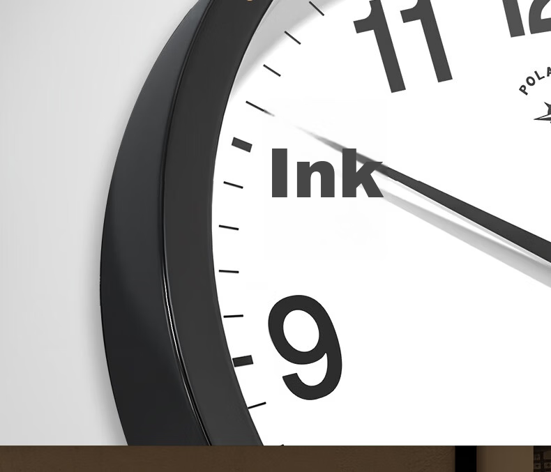 POLARIS Wall Clock Fashion Creative Living Room Silent Simple Quartz Clock 30cm Coffee Wood Color New Year Refresh 13