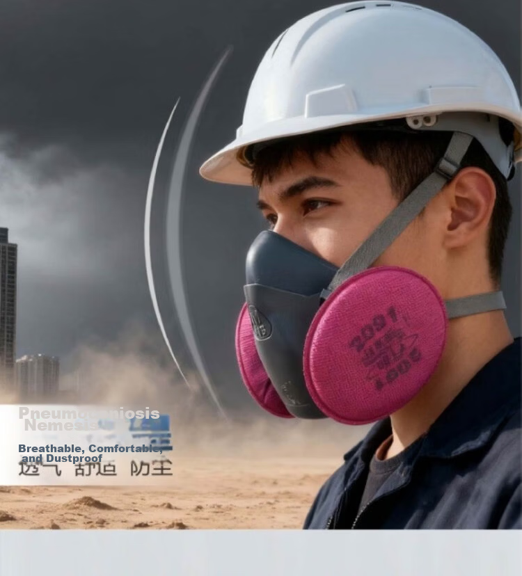Puda Dustproof Mask Industrial Dust Grinding Welding Renovation Spray Coal Mine 410+2097 (KP100) Activated Carbon Cotton Three-Piece Set 6