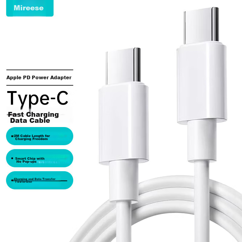 Mryc Apple Charger Type-C Cable iPhone 15 Pro Max MacBook Air Pro Laptop Power Adapter USB-C 2m PD Fast Charging iPad