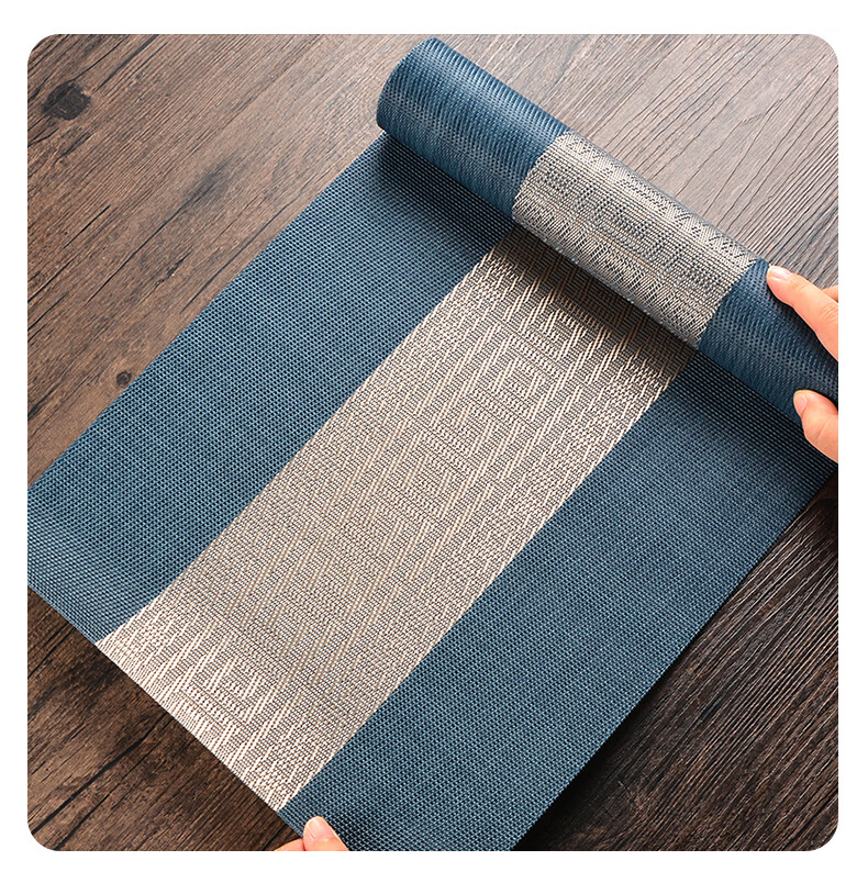 AVIVI Table Runner, Chinese-Style Tea Table, Waterproof Tablecloth, Long Tea Mat, Cup Coaster, Tea Table Cover, Table Pad, Placemat, 30*180, Lan Zha 6