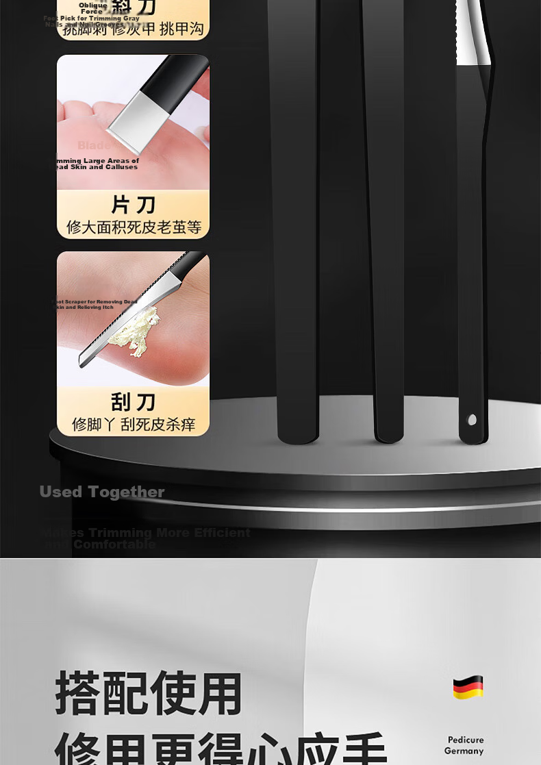Bacooly Pedicure Knife Set Ingrown Toenail Clippers Nail Clippers Eagle Beak Nail Clippers Pedicure Tools 12