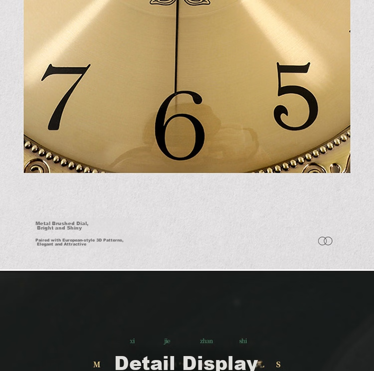 POLARIS Wall Clock Living Room Clock Minimalist New Chinese Style Creative Home Quartz Clock 40cm Quartz Model 15