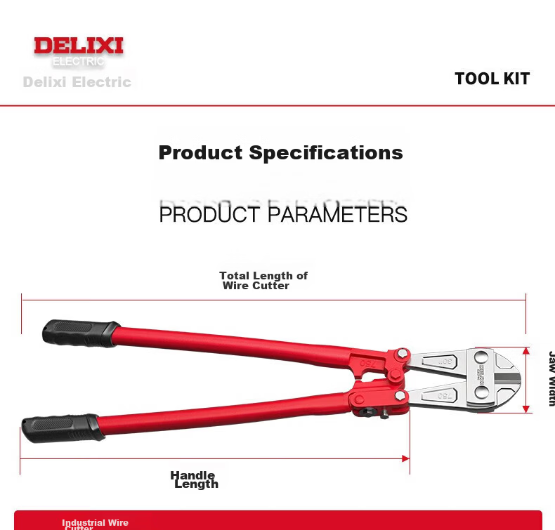 DELIXI ELECTRIC Industrial Grade Rebar Cutter Heavy-Duty Wire Cutter Iron Wire Pliers 8-Inch 19