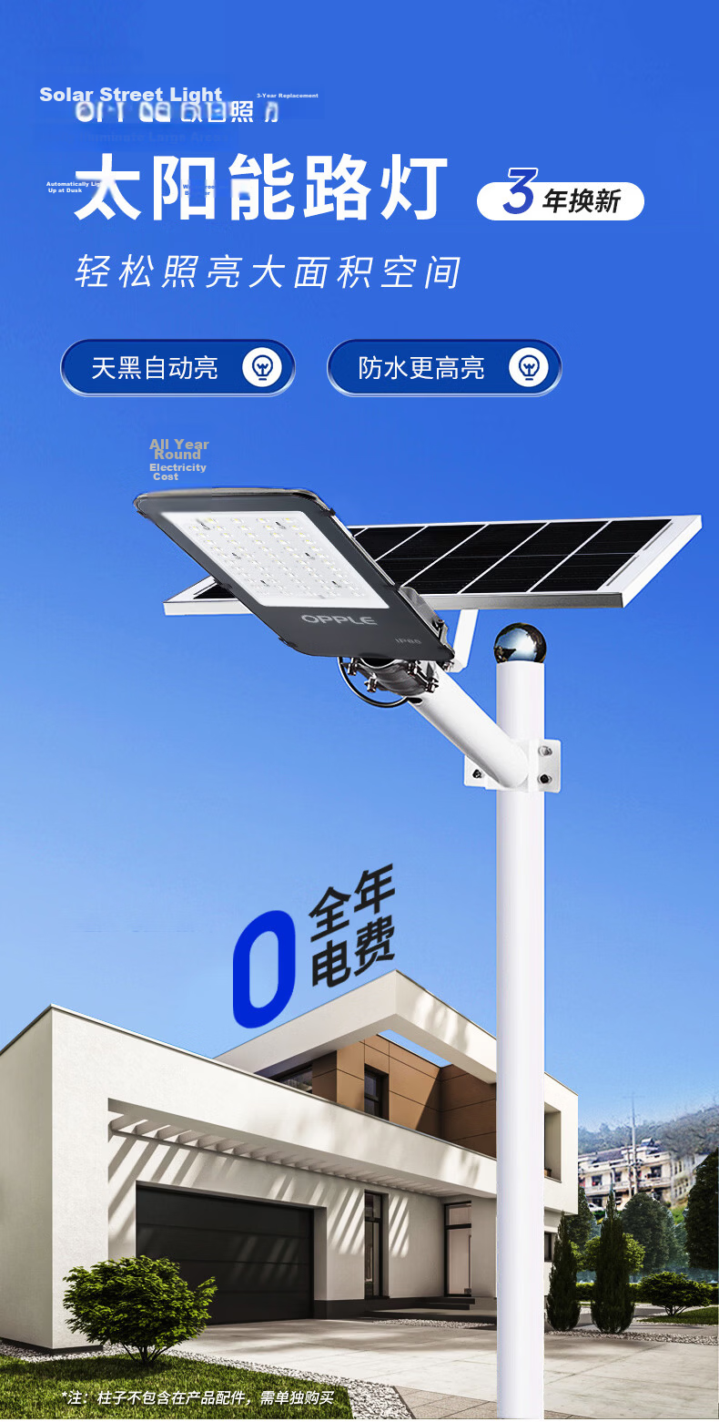 OPPLE LED Outdoor Floodlight Spotlight Factory Sports Stadium Outdoor Lighting Waterproof Floodlight Searchlight Advertising Light 200W White Light IP66 1