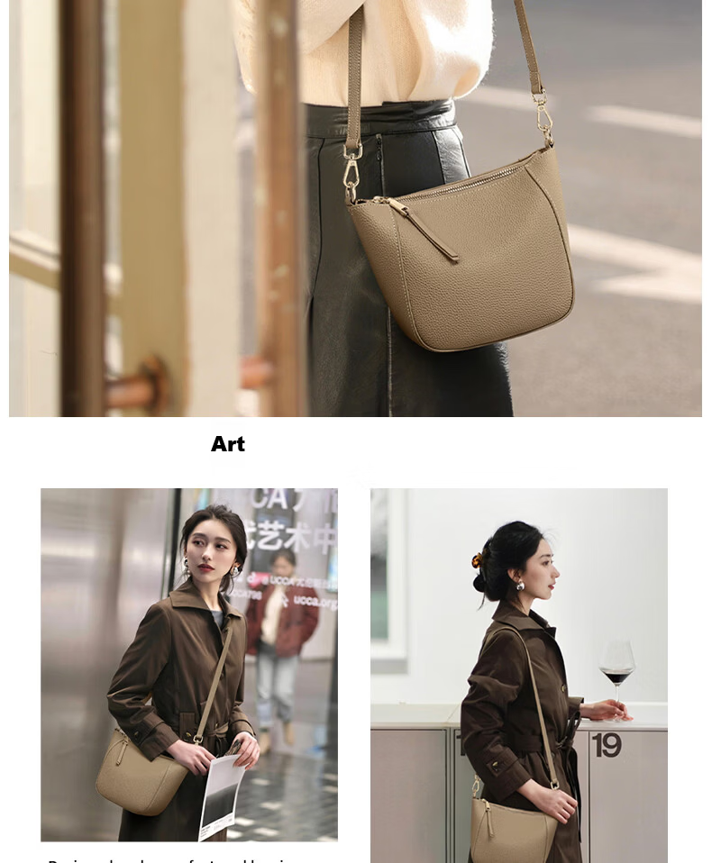 Viney Women's Leather Crossbody Dumpling Bag Luxury Commuter Shoulder Bag Birthday Gift for Girlfriend Wife 15