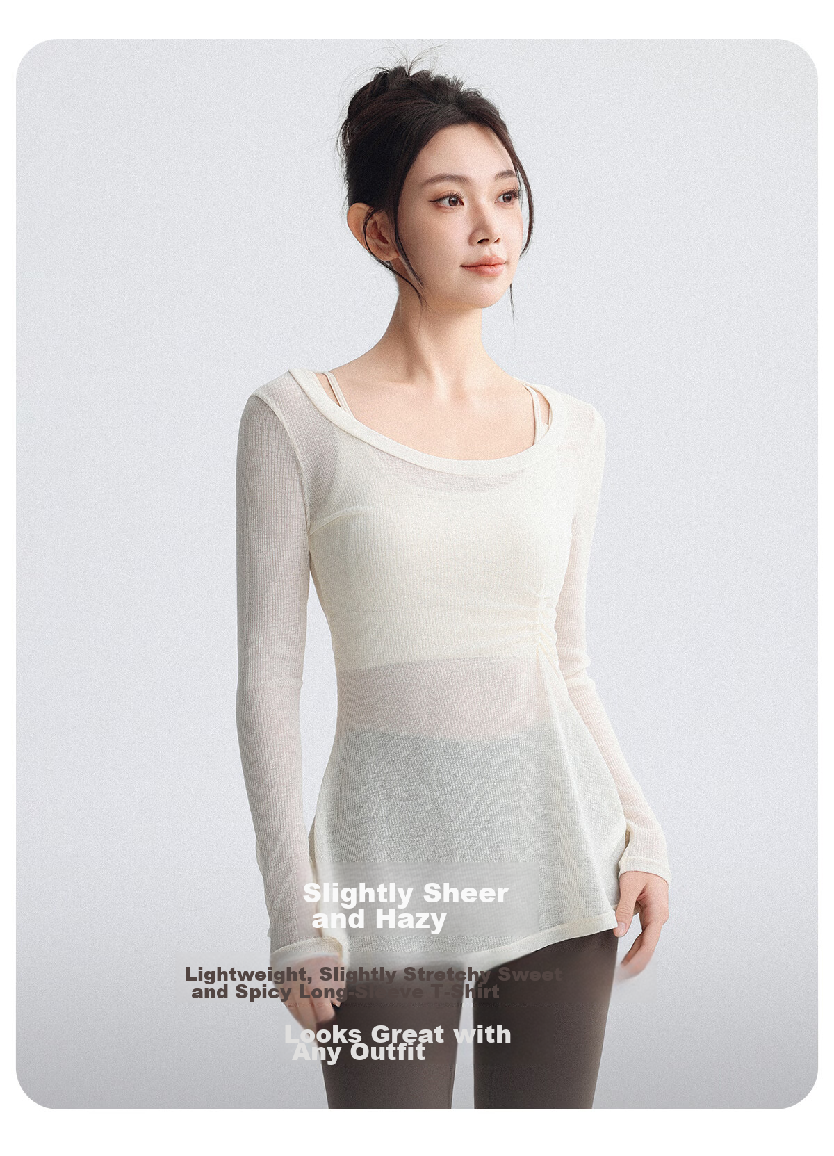 DRUR High-End Plus Size Loose Yoga T-Shirt Cover-Up Women's Outerwear Innerwear High-Intensity Training One-Piece Sports Bra 18