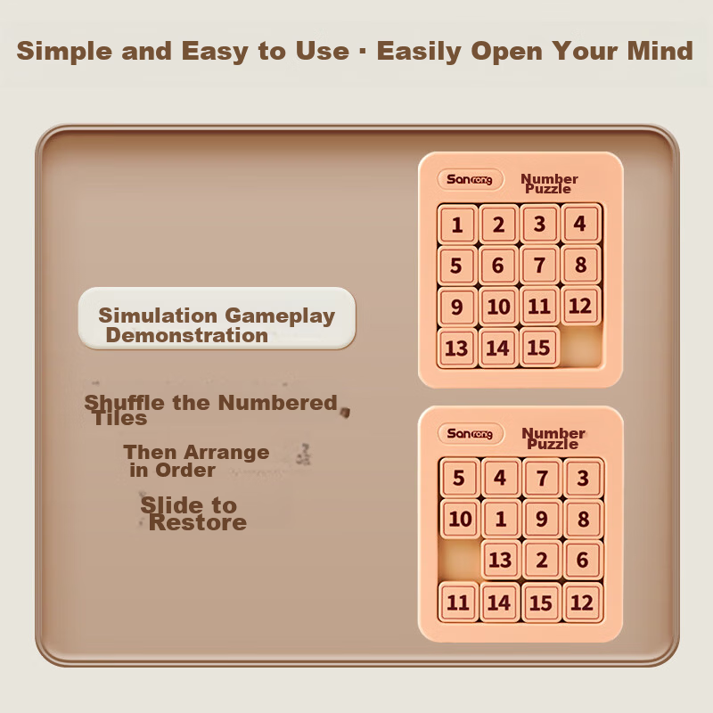 Feibei Digital Huarongdao 5x5 Magnetic Puzzle, Educational Toy for Early Learning, Gift for Children Aged 3-6 9