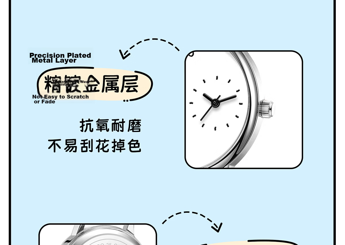 ZGO Women's Watch for Students, Cute Cat Design, Minimalist Style, High-Quality, Back-to-School Gift for Middle and High School Girls 24