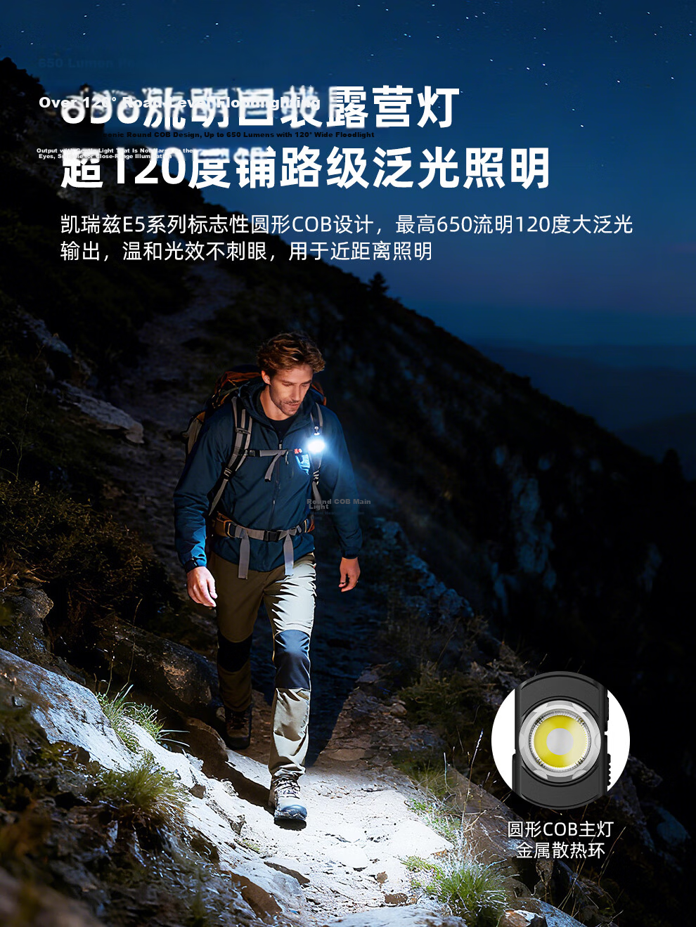 KLARUS E5 Ultra Slim Compact Portable High-Intensity Flashlight Outdoor Hiking Mountaineering EDC Torch 8